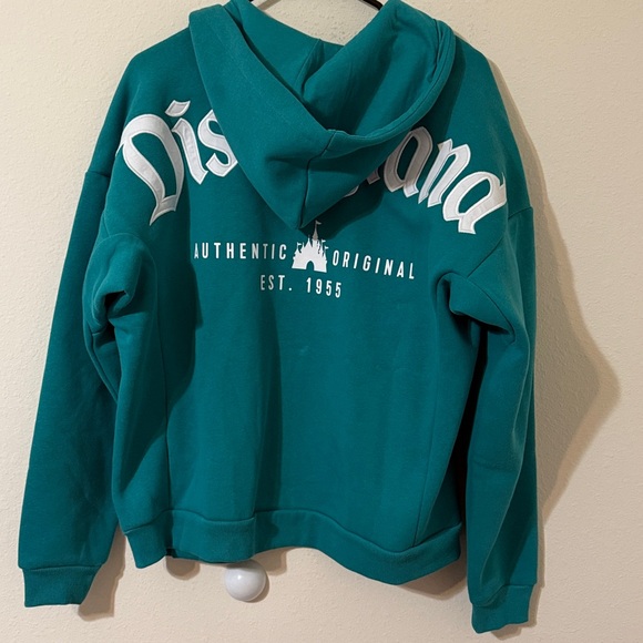 DisneyParks Disneyland Authentic Original Teal ZipUp Hoodie Adult Sz Small/Mediu - Picture 5 of 8
